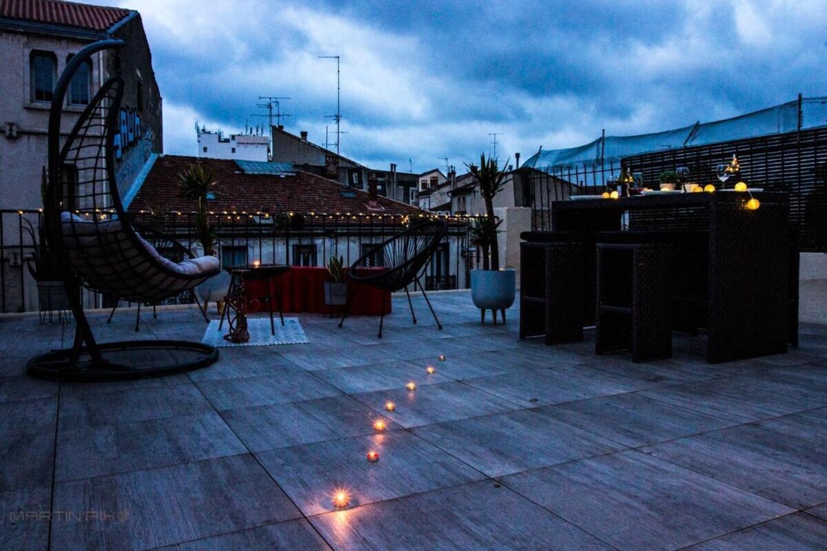 L'Amoureux - Terrasse Et Climatisation Coeur De Ville Montpellier Bagian luar foto