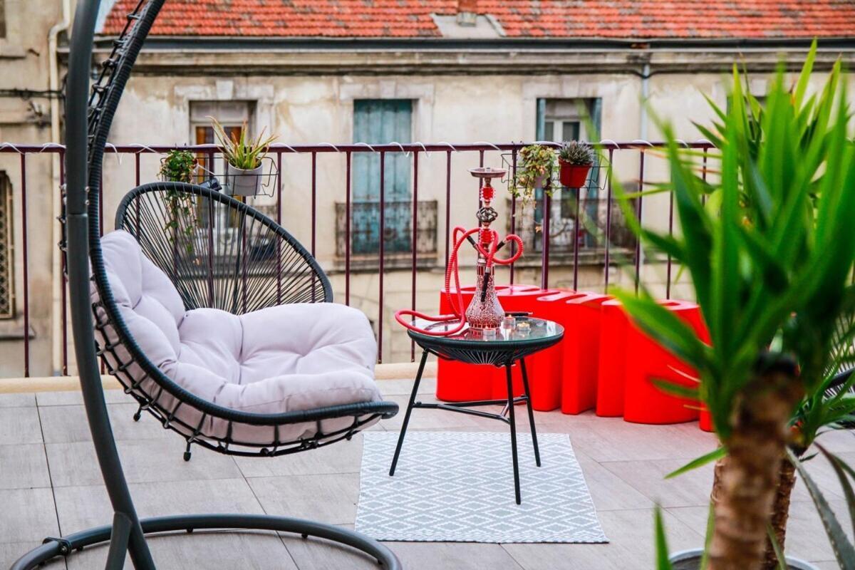 L'Amoureux - Terrasse Et Climatisation Coeur De Ville Montpellier Bagian luar foto